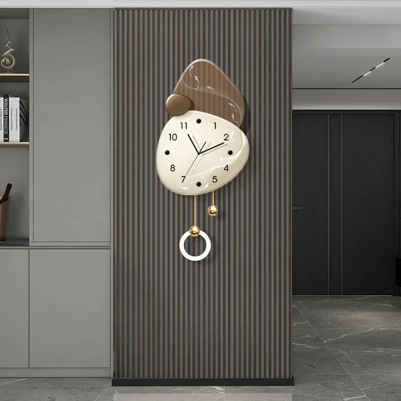 Modern LED Wall Clocks Pendulum Silent Digital Quartz Clocks Wall Luxury Stylish Clock Unique Large Watches Home Decoration