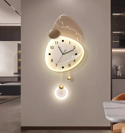 Modern LED Wall Clocks Pendulum Silent Digital Quartz Clocks Wall Luxury Stylish Clock Unique Large Watches Home Decoration